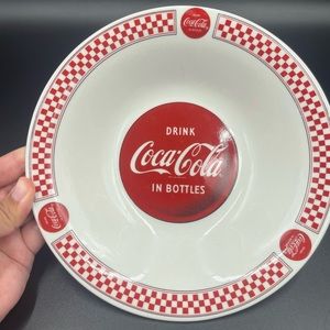 Coca Cola Gibson 8 inch Red And White Bowl